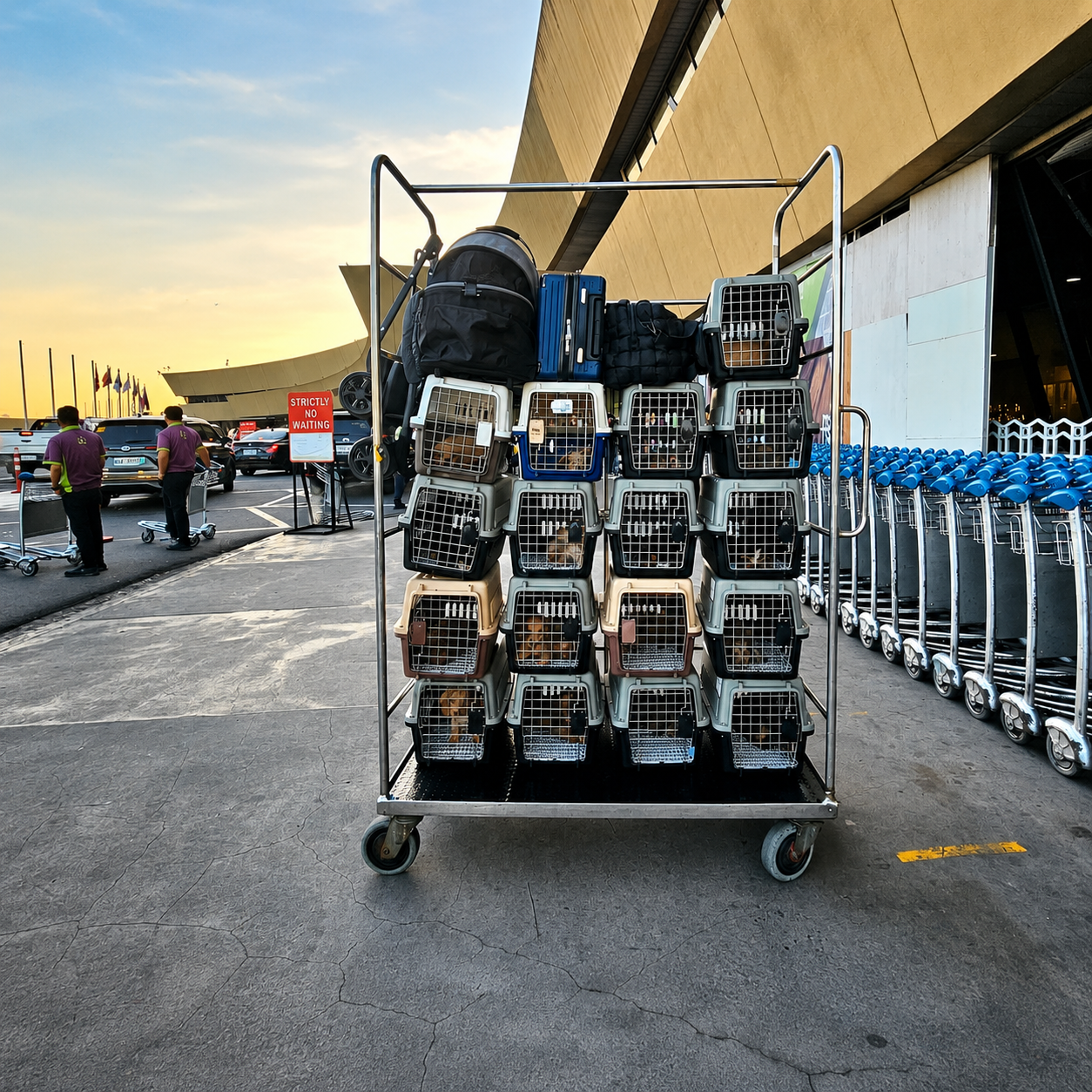 Pet Crates Transport Trolley